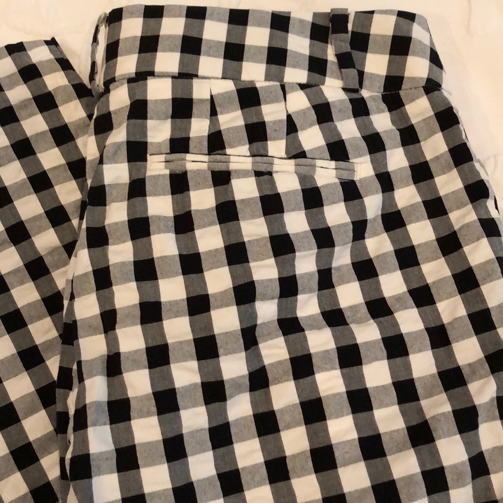 Loft Seersucker Buffalo Check Crop Pants - Picture 8 of 8